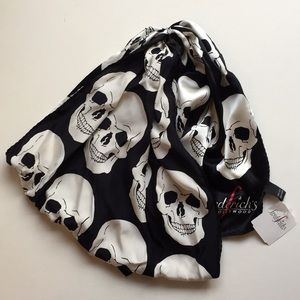 Frederick’s of Hollywood Skull Printed Silk Scarf